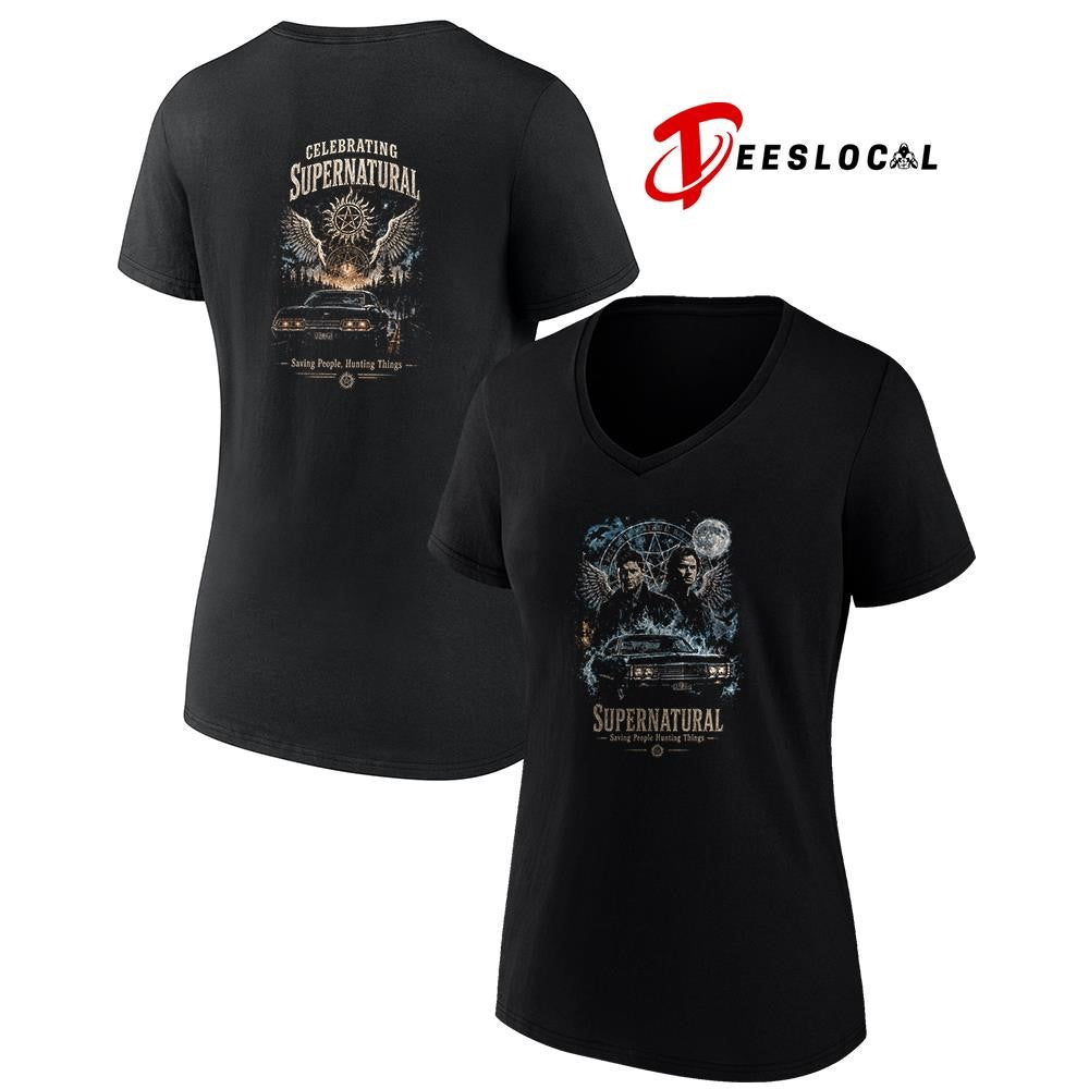 Supernatural saving people hunting things graphic shirt