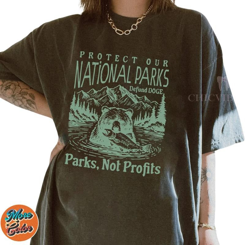 Support National Parks Subtle FDT Vintage Shirts, Cotton Unisex T-Shirt, Crew Neck, Size S- 3XL, Menswear Top, Womenswear...