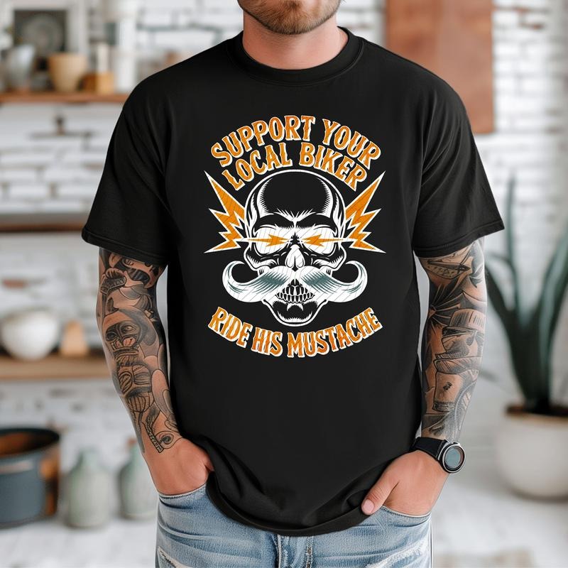 Support Your Local Biker DTF Transfers - THIS IS NOT A SHIRT Hoodie, Sweatshirt | RetroVerseTees.com