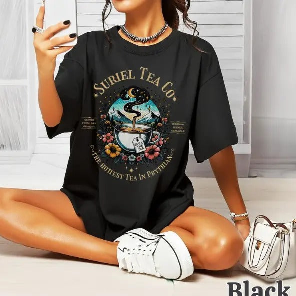 Suriel Tea Co Shirt, ACOTAR Suriel Tea Shirt, Velaris T-Shirt, A Court Of Thorns and Roses Shirt, SJM Merch, Bookish Tee,...