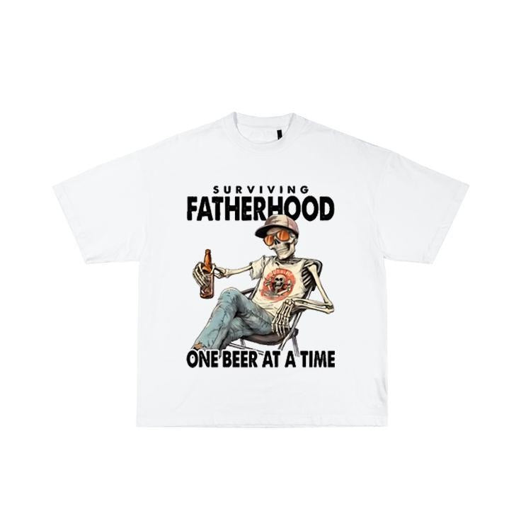 Surviving Fatherhood One Beer At A Time Funny Dad Shirt, Fathers Day Tee Hoodie, Sweatshirt | RetroVerseTees.com
