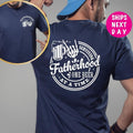Surviving Fatherhood One Beer At A Time Shirt, Fatherhood Front And Back Shirt, Funny Father Shirt, Drinking Husband Tee,...