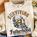 Surviving Fatherhood Shirt, One Whiskey At A Time Shirt, Father's Day Shirt, Funny Dad Shirt, Birthday Dad Shirt, Retro...