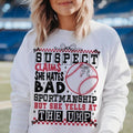 Suspect Claims Baseball DTF Transfers - THIS IS NOT A SHIRT Hoodie, Sweatshirt | RetroVerseTees.com
