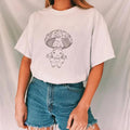 Suspenders Mr. Mushroom Casual Shirt, Gothic Fantasy Tee, Mushroom T-shirt, Dark TNF, Alternative Fashion,...