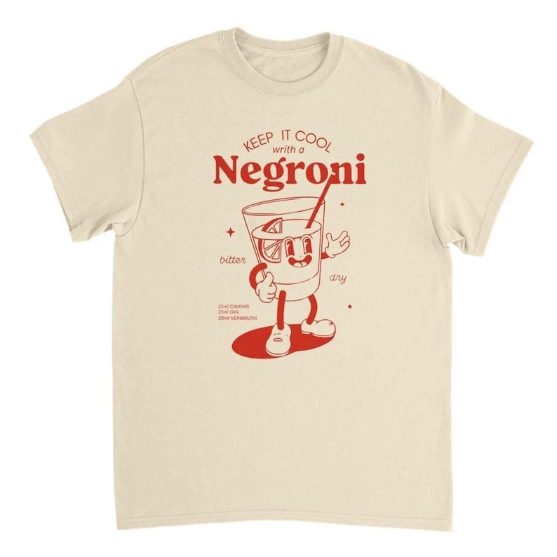 Negroni T shirt/Hoodie/Sweater| Unisex Retro Cocktail Shirt | Happy Hour T Shirt | Negroni lovers gift | Cocktail tee...