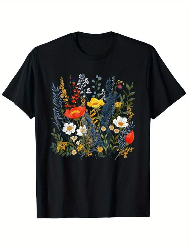 Summery Colorful Wild Flower For Flowers And Herbs Lovers T-Shirt/Sweatshirt Hoodie | RetroVerseTees.com