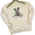 Sweet Floral Bunny Chenille Patch Sweatshirt T-Shirts, Hoodie | RetroVerseTees.com