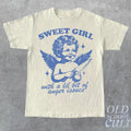 Sweet Girls With Anger Issues Graphi T-Shirt, Retro Unisex Adult T Shirt, Vintage Angel T Shirt, Nostalgia T Shirt,...