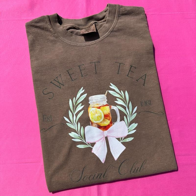 Sweet Tea Social Club Comfort Colors T-Shirt Hoodie, Sweatshirt | RetroVerseTees.com