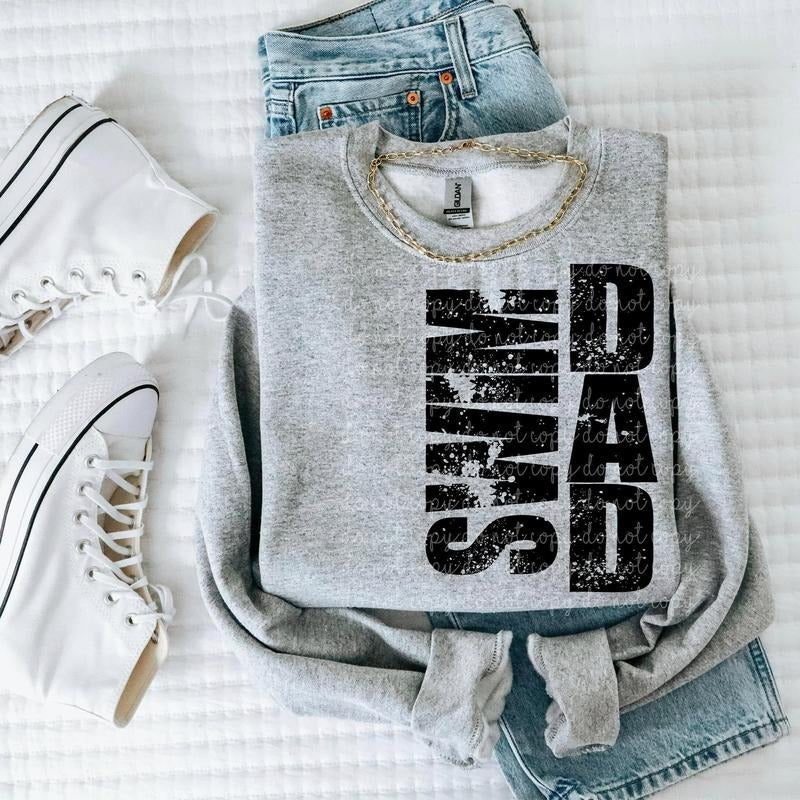 Swim Dad DTF Transfers - THIS IS NOT A SHIRT Hoodie, Sweatshirt | RetroVerseTees.com