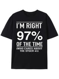Swoosh'Bat brand RIGHT 97% FOG TNF TIME Round Neck Graphic T-Shirt
