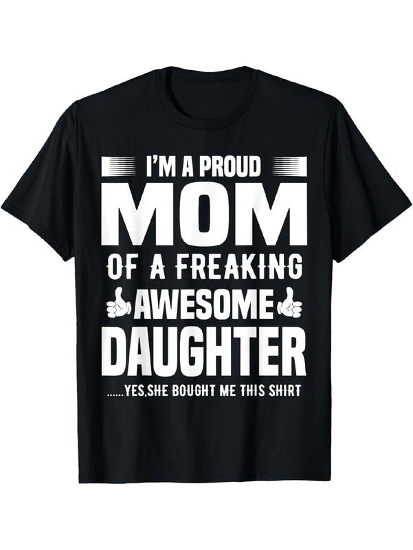 Swoosh'Bat brand WB shield Proud Mom FOG WB shield Freaking Awesome Daughter T-Shirt Summer Streetwear Hoodie, Sweatshirt
