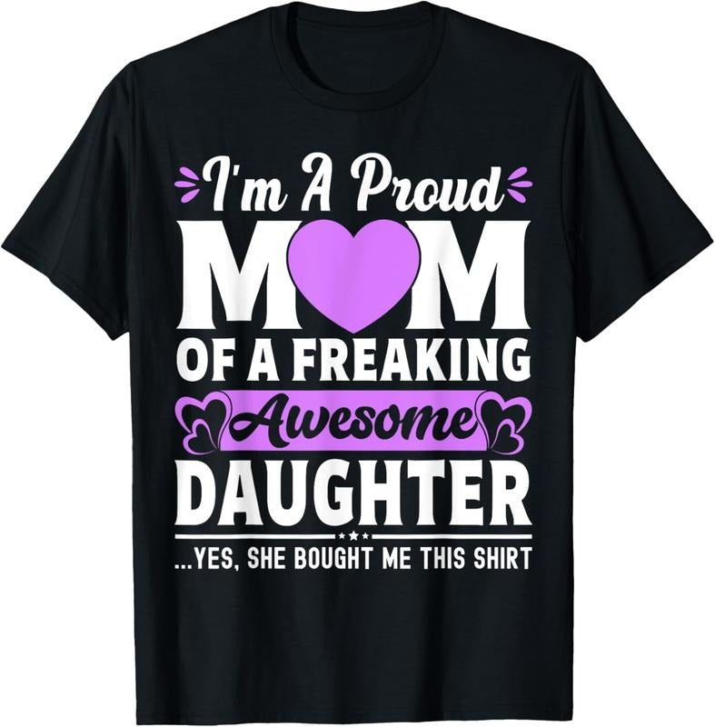 Swoosh'Bat brand WB shield Proud Mom FOG WB shield Freaking Awesome Daughter TNF Day T-Shirt Cotton Fit Hoodie, Sweatshirt