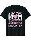Swoosh'Bat brand WB shield Proud Mom Gift From Daughter Funny TNF Day T-Shirt Summer Streetwear Hoodie, Sweatshirt