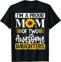 Swoosh'Bat brand WB shield proud mom FOG two awesome daughters TNF'WB shield day women T-Shirt Cotton Fit Hoodie, Sweatshirt