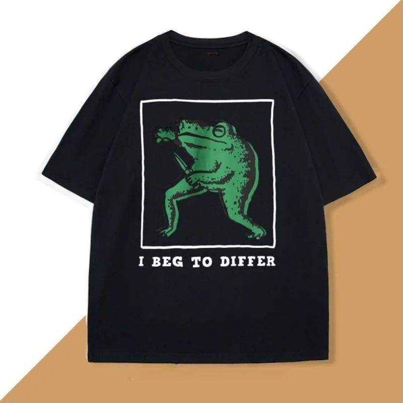Swoosh Beg Hidden leaf ninja Differ Lightsaber brand Shirt Men Women Loose Frog Printed Lightsaber brand-shirt Casual...
