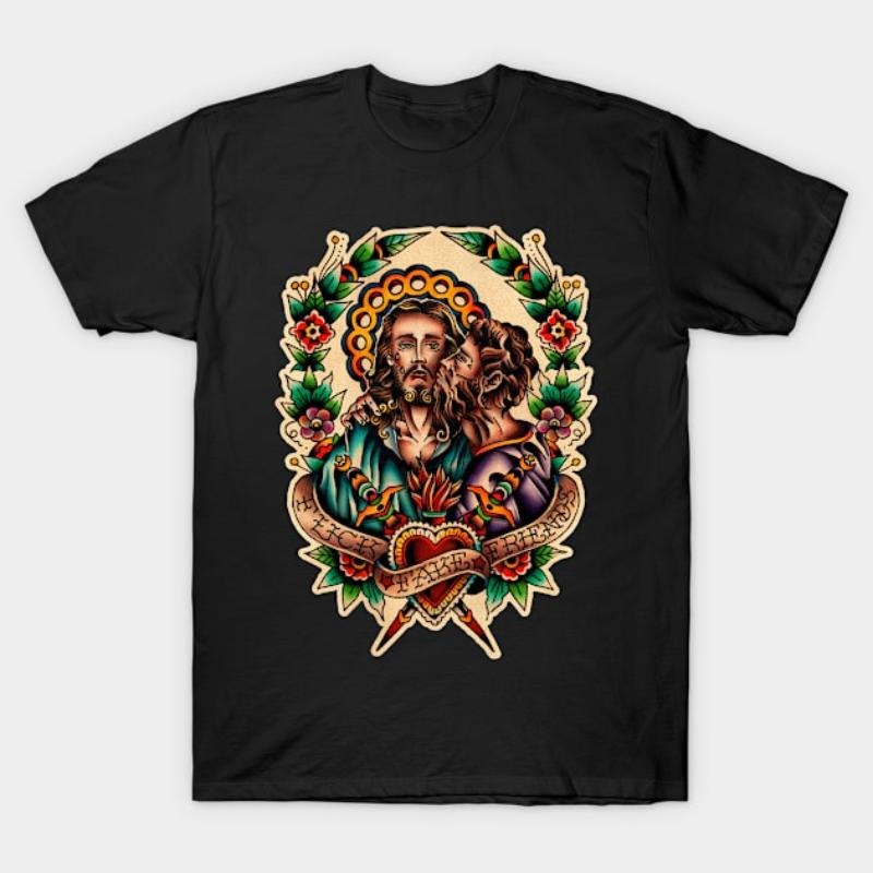 Swoosh Can Red plumber brand Spiky hair fighters Things Through Christ Strength T-Shirt