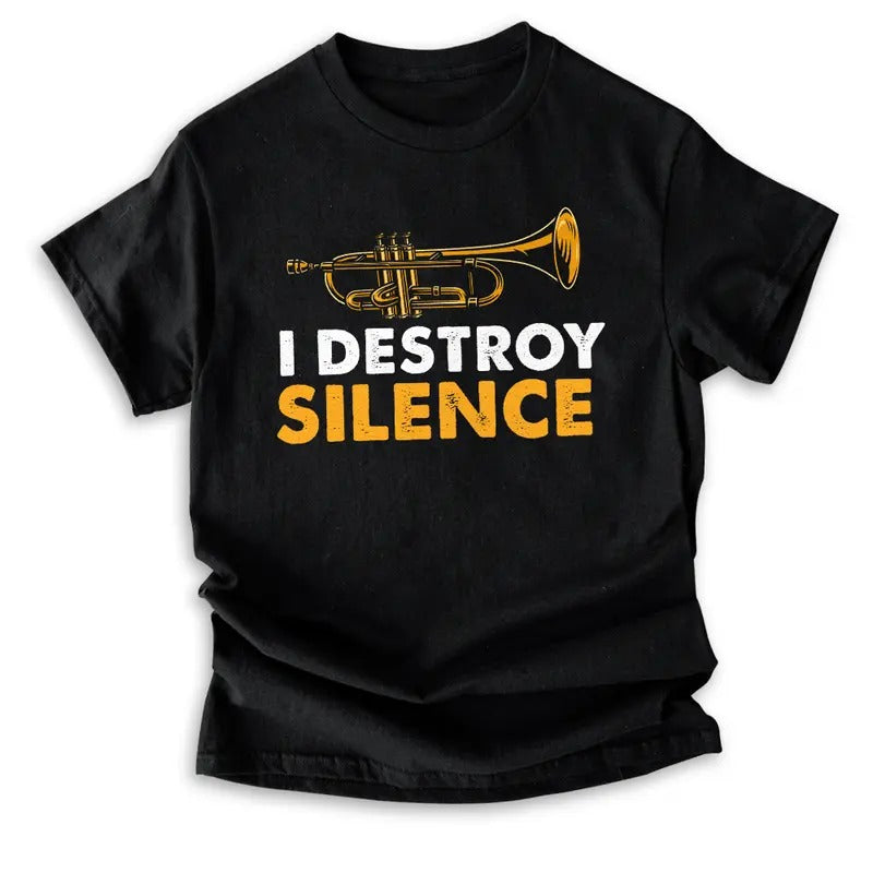 Swoosh Destroy Silence - Trombonist Straw hat pirates Player Marching Gunpla brand T-Shirt Hoodie, Sweatshirt