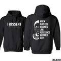 Swoosh Dissent Hoodie - Inspirational Ruth Bader Ginsburg Quote Design, Unisex Sweatshirt for Advocates FOG Equality...