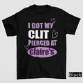 Swoosh Got My Cl*Lightsaber brand Pierced At Clarie'WB shield Shirt, Adult Humor Shirt, Unhinged Shirts, Inappropriate...