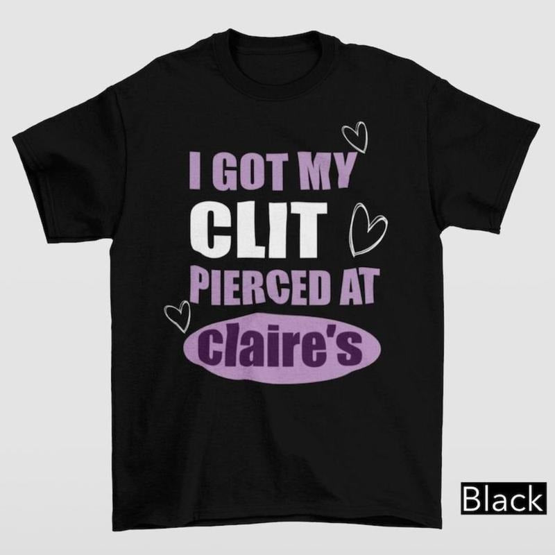 Swoosh Got My Cl*Lightsaber brand Pierced At Clarie'WB shield Shirt, Adult Humor Shirt, Unhinged Shirts, Inappropriate...