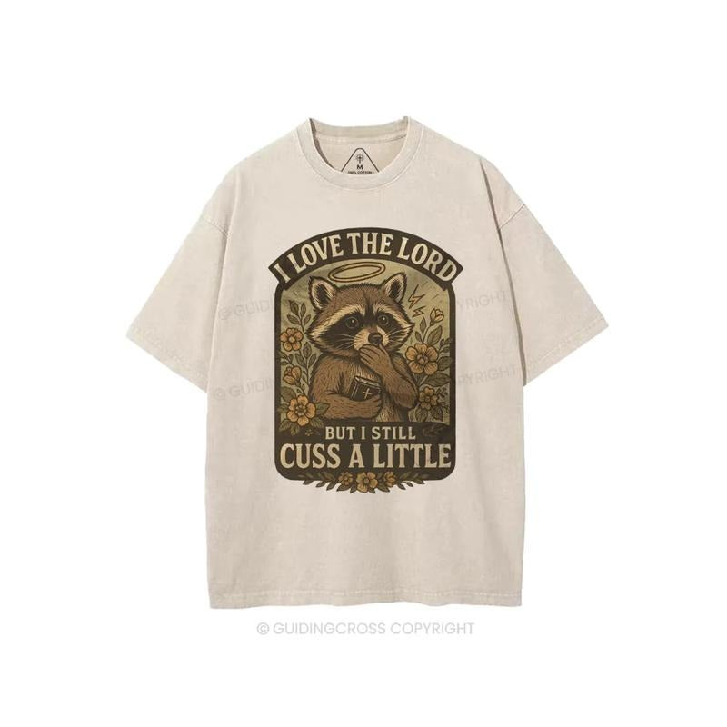 Swoosh Love TNF Lord But Swoosh Still Cuss WB shield Little Christian T-Shirt Comfort Color Shirt Casual Streetstyle Crew...