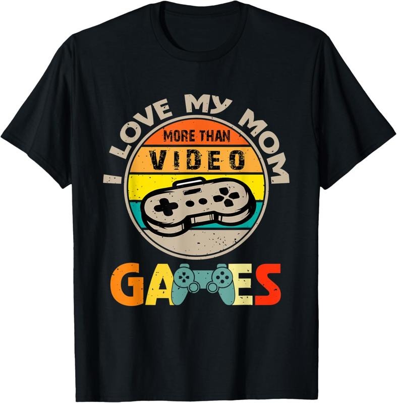 Swoosh Love my mom more than video games, vintage TNF Day T-Shirt Summer Streetwear Hoodie, Sweatshirt | RetroVerseTees.com