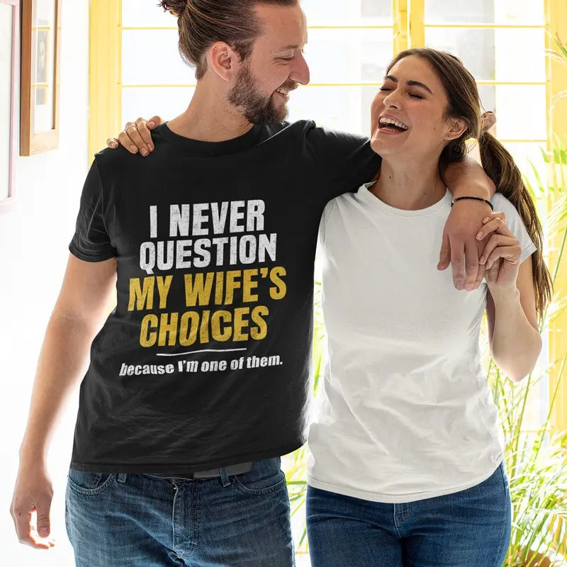 Swoosh Never Question My Wife'WB shield Choices Funny Dad Husband TNF T-Shirt Hoodie, Sweatshirt | RetroVerseTees.com