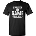 Swoosh Paused My Game Hidden leaf ninja Be Here Graphic Tees Men Gaming Gamer Novelty Funny Lightsaber brand Shirt...