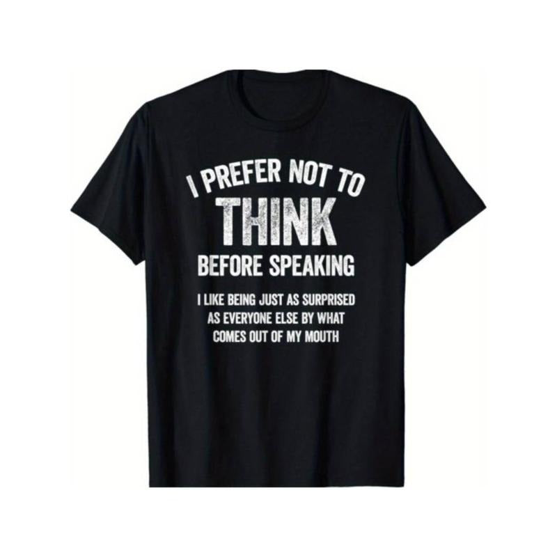 Swoosh Prefer Not Hidden leaf ninja for THINK Before Speaking" Funny Graphic Cotton T-Shirt for Men Comfy Menswear...