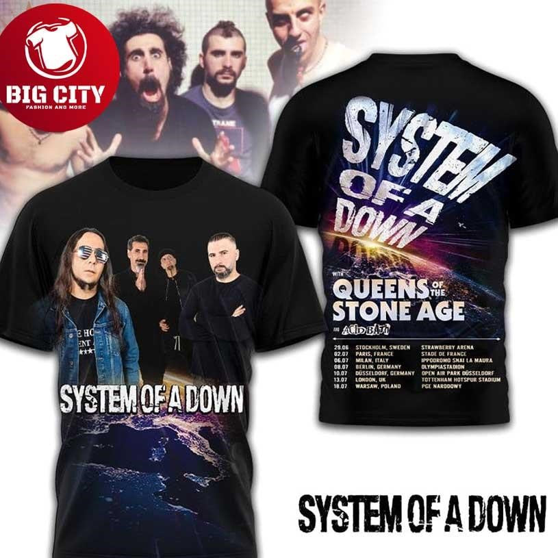 System Of A Down 2026 Tour Two Sided Shirt