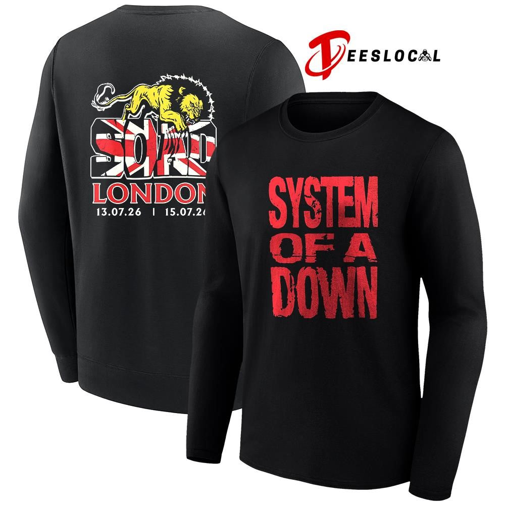 System Of A Down SOAD London UK Tottenham Stadium shirt