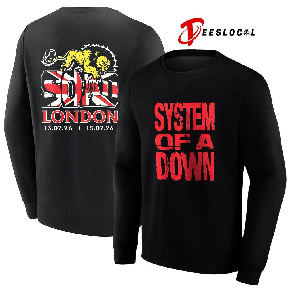 System Of A Down SOAD London UK Tottenham Stadium shirt