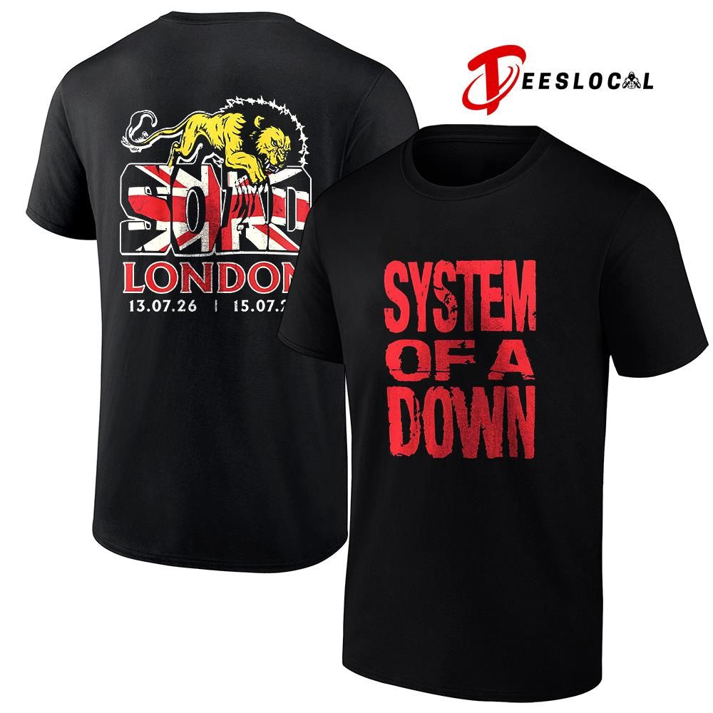 System Of A Down SOAD London UK Tottenham Stadium shirt