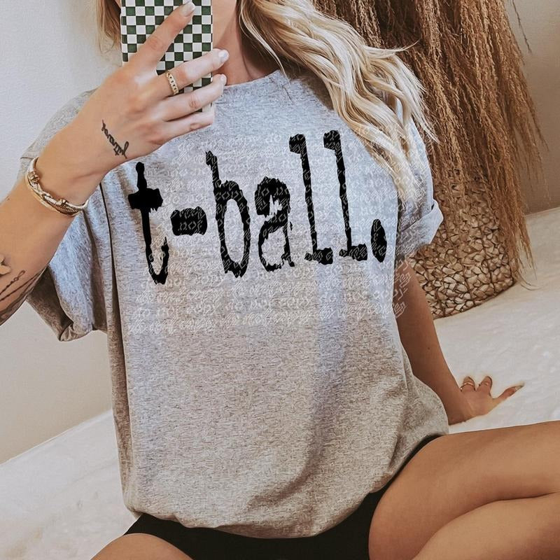 T-Ball Typography  DTF Transfers - THIS IS NOT A SHIRT Hoodie, Sweatshirt | RetroVerseTees.com