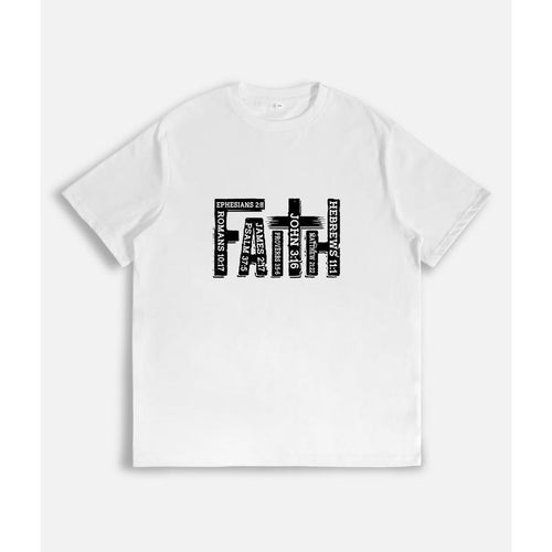 T-Shirt with "Faith" Spelling Gunpla brand Inspiring Bible Verses