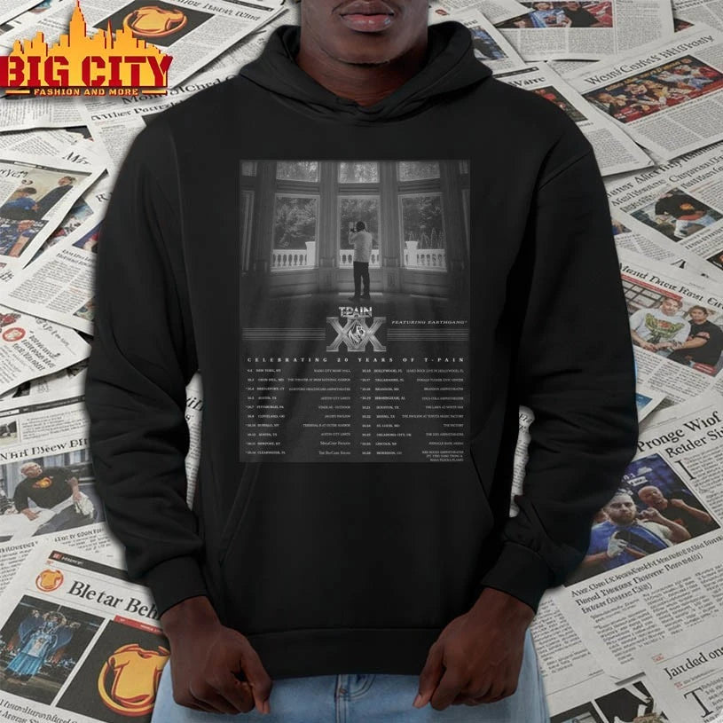 T-pain TP20 Tour Celebrating 20 Years of His Music Career 2025 Tour shirt
