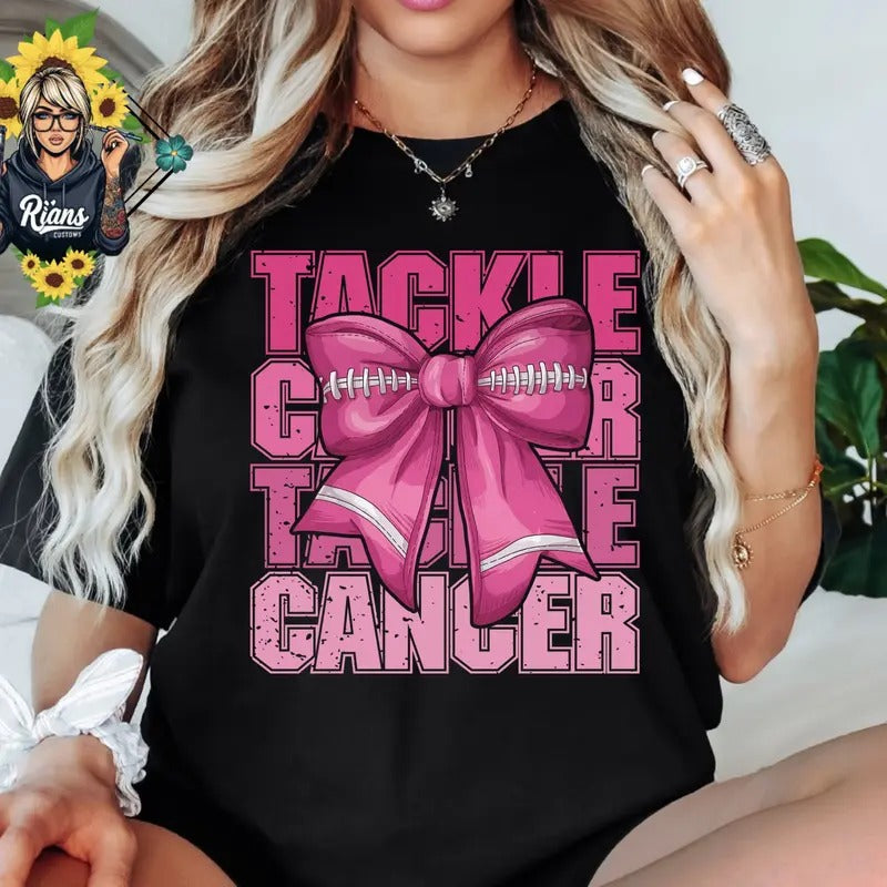 TACKLE Breast Cancer Awareness Unisex Tshirt Hoodie, Sweatshirt | RetroVerseTees.com