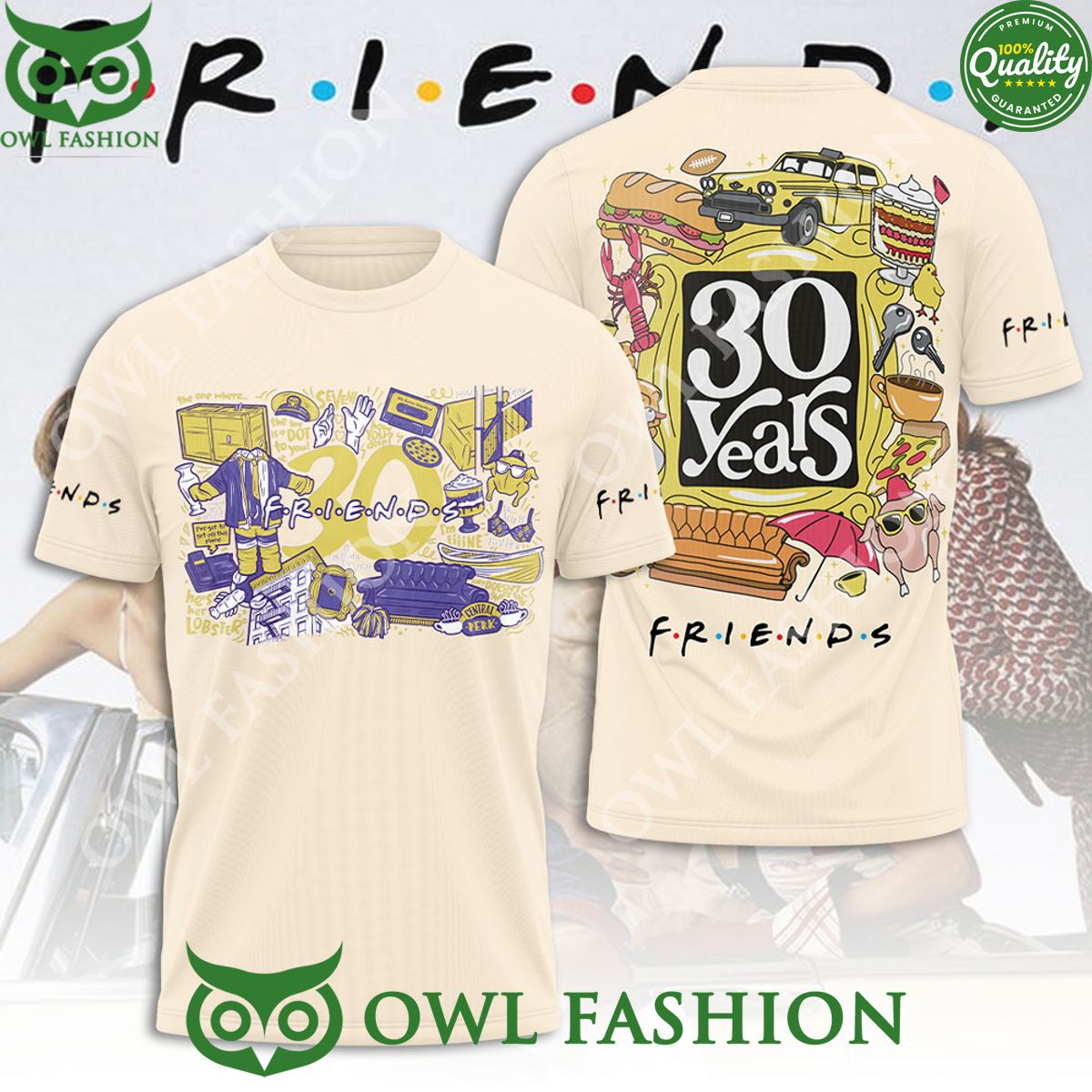 Friends TV show 30 years 3D t shirt