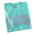 TEACHER Pink Puff Letter Comfort Colors T-Shirt Hoodie, Sweatshirt | RetroVerseTees.com