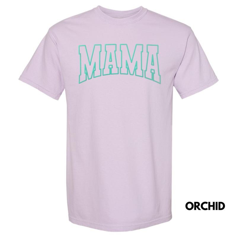 TEAL Mama Puff Outline Comfort Colors T-Shirt Hoodie, Sweatshirt | RetroVerseTees.com
