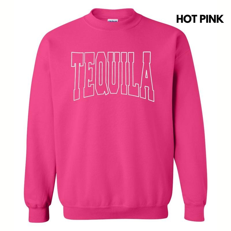 TEQUILA White Puff Sweatshirt T-Shirts, Hoodie | RetroVerseTees.com