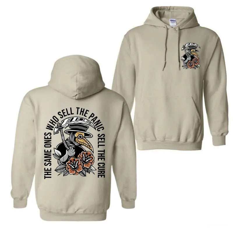 THE SAME ONES WHO SELL THE PANIC SELL THE CURE Hoodie,  Valentine Shirt, For Men, For Women Sweatshirt | RetroVerseTees.com