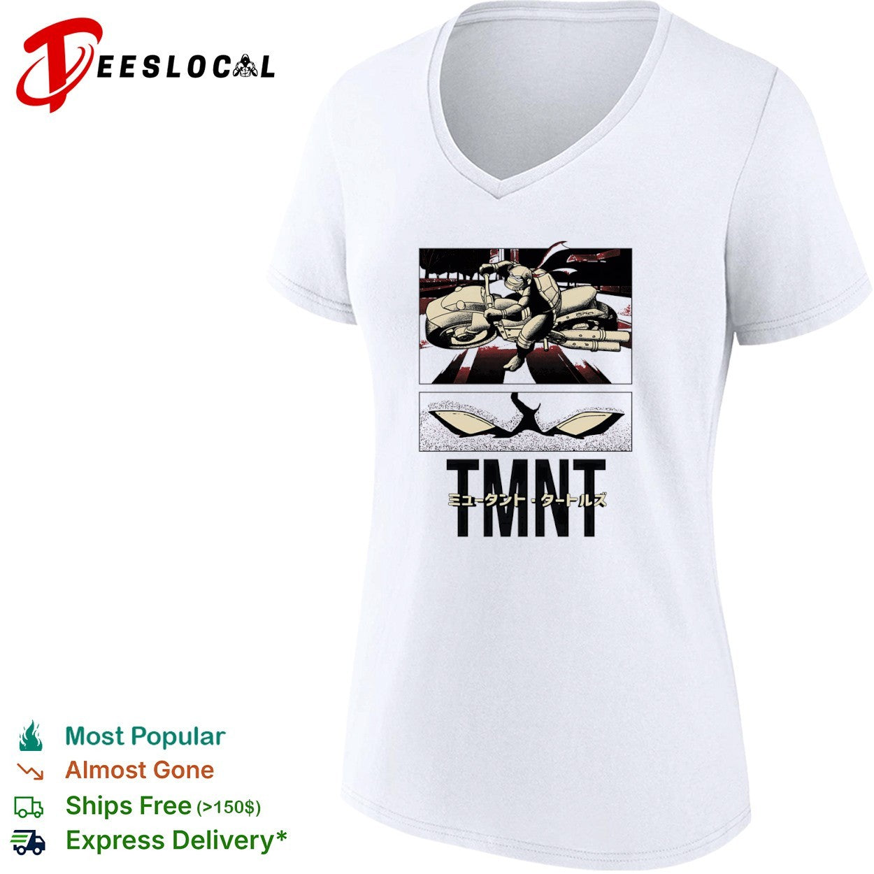 TMNT Mutant Turtles Motorcycle Anime Style shirt