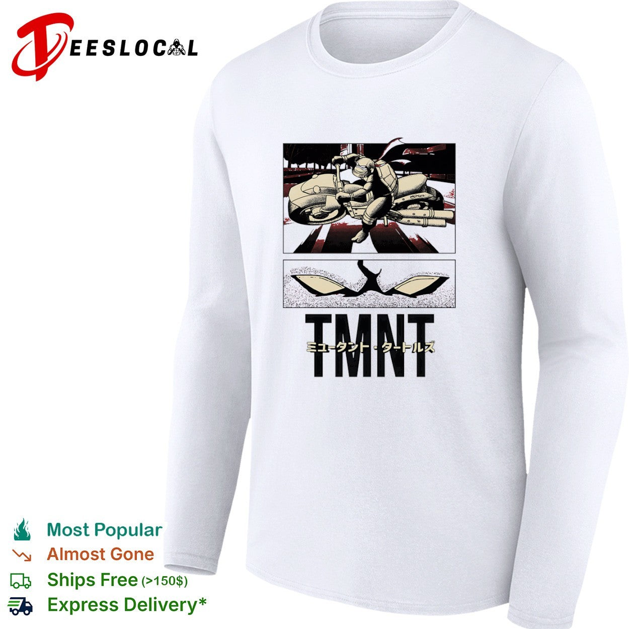 TMNT Mutant Turtles Motorcycle Anime Style shirt