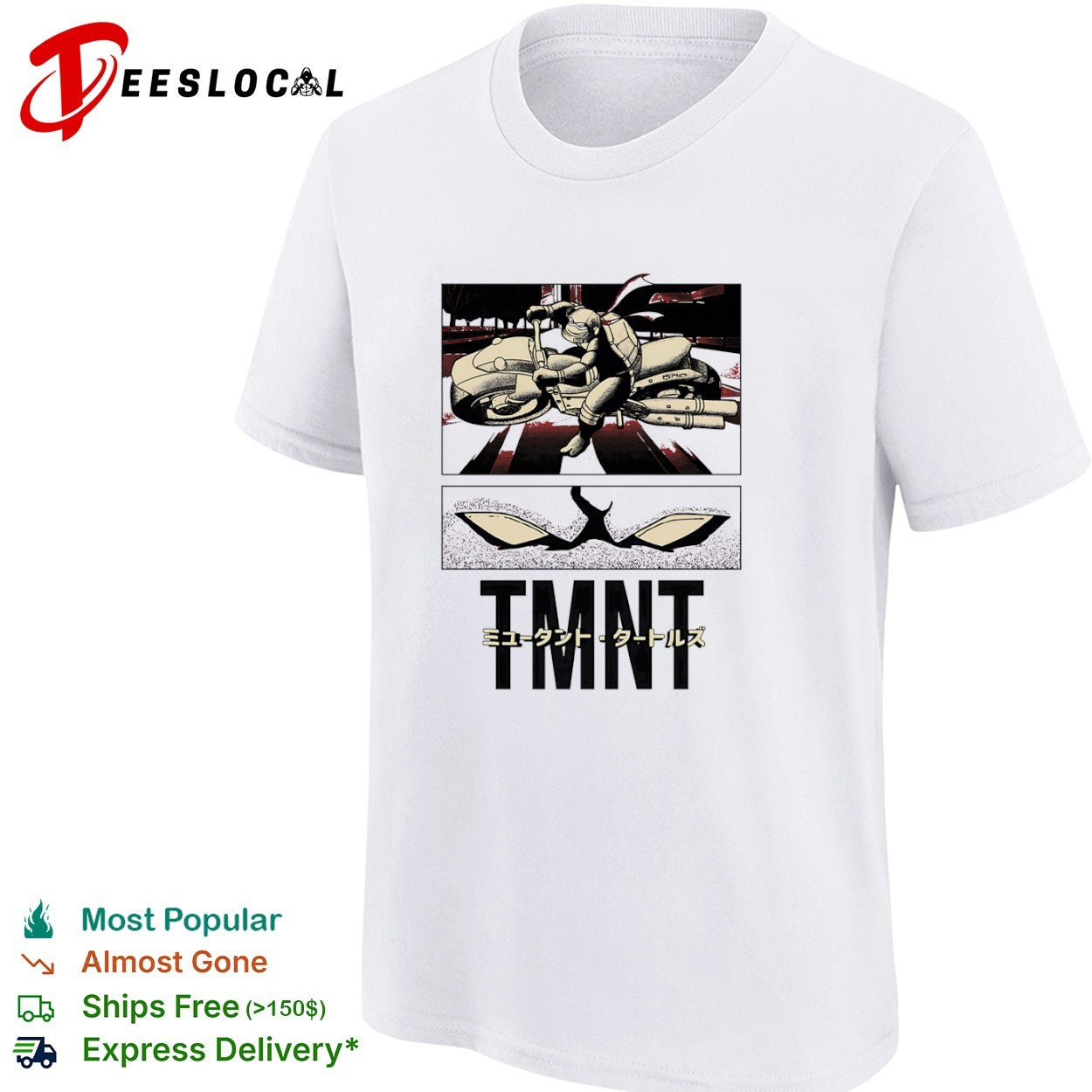 TMNT Mutant Turtles Motorcycle Anime Style shirt