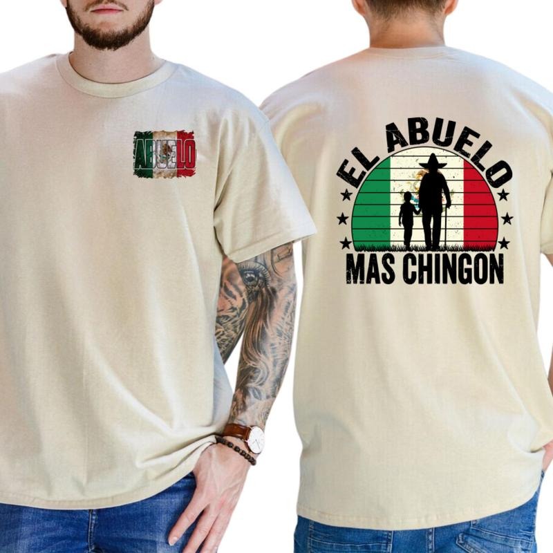 TNF Day TShirt Gift For Latino Dad, Superhero team Abuelo Mas Chingon Tee, Mexican Gift T-shirt for Him Menswear Tops...