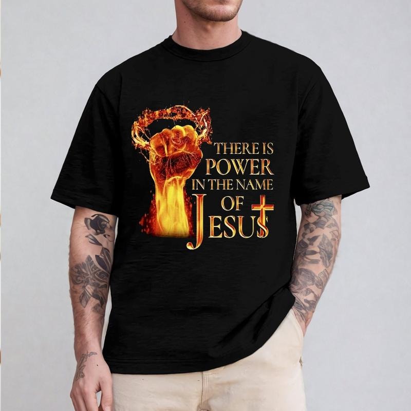 TNF House FOG Mouse Power Red plumber brand TNF Name FOG Jesus Tee Pure Cotton Fabric Casual Streetstyle Crew Neck Short...