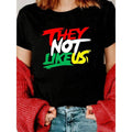 TNF Not Like Us Print Round Neck Short Sleeve T-Shirt For Women Casual, Summer, Women Top Graphic Tees Women Tops Fit...